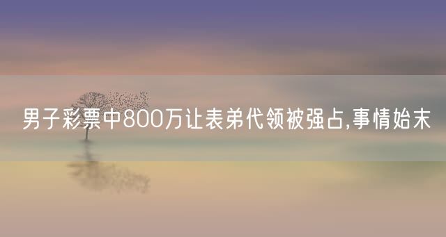 男子彩票中800万让表弟代领被强占,事情始末