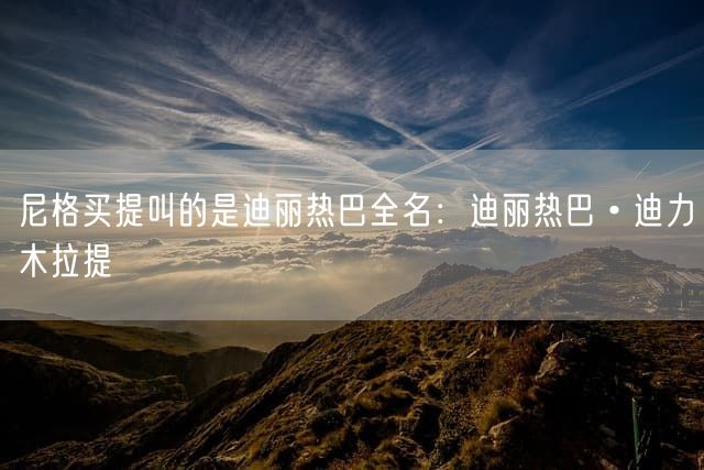 尼格买提叫的是迪丽热巴全名：迪丽热巴•迪力木拉提