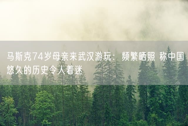 马斯克74岁母亲来武汉游玩：频繁晒照 称中国悠久的历史令人着迷
