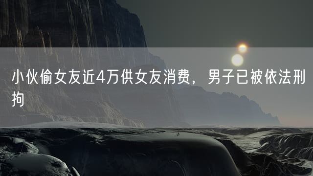 小伙偷女友近4万供女友消费，男子已被依法刑拘
