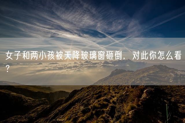 女子和两小孩被天降玻璃窗砸倒，对此你怎么看？