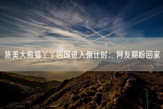 旅美大熊猫丫丫回国进入倒计时：网友期盼回家