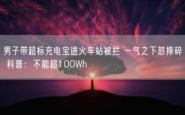 男子带超标充电宝进火车站被拦 一气之下怒摔碎 科普：不能超100Wh