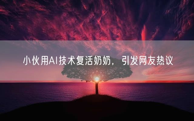 小伙用AI技术复活奶奶，引发网友热议
