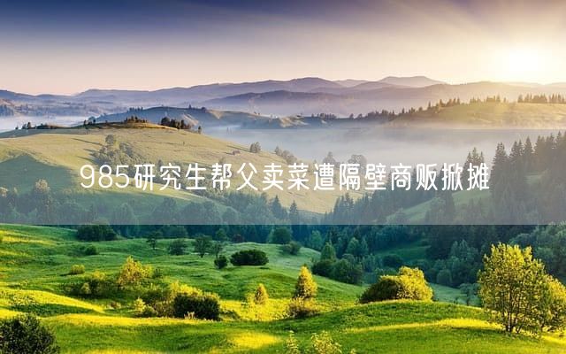 985研究生帮父卖菜遭隔壁商贩掀摊