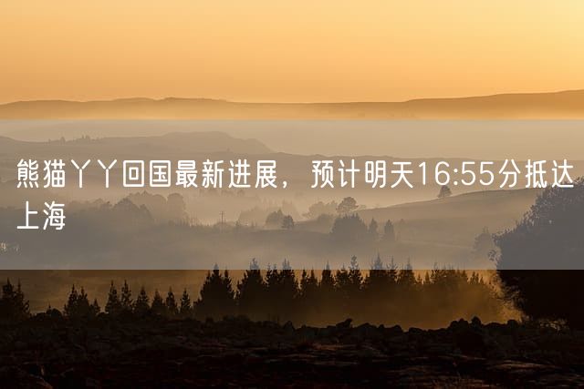 熊猫丫丫回国最新进展，预计明天16:55分抵达上海