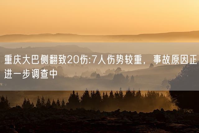 重庆大巴侧翻致20伤:7人伤势较重，事故原因正进一步调查中