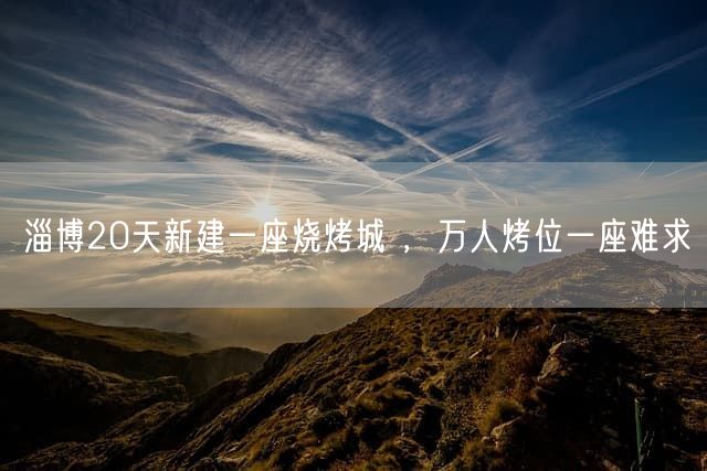 淄博20天新建一座烧烤城 ，万人烤位一座难求