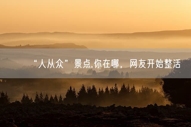 “人从众”景点,你在哪，网友开始整活