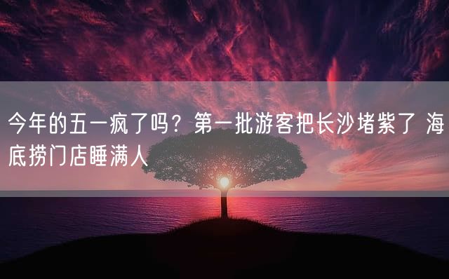 今年的五一疯了吗？第一批游客把长沙堵紫了 海底捞门店睡满人