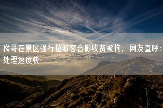 猴哥在景区强行拉游客合影收费被拘，网友直呼：处理速度快