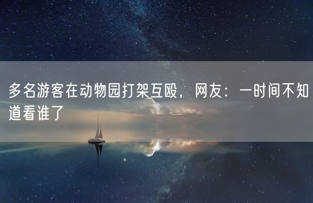 多名游客在动物园打架互殴，网友：一时间不知道看谁了
