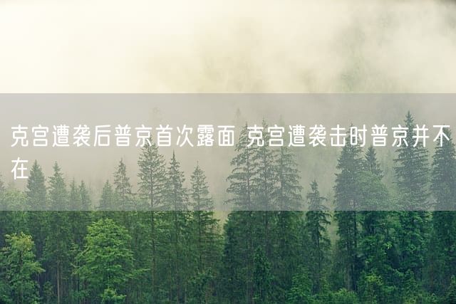 克宫遭袭后普京首次露面 克宫遭袭击时普京并不在