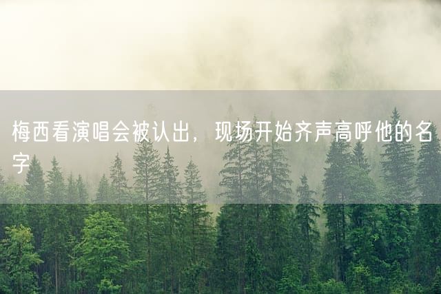 梅西看演唱会被认出，现场开始齐声高呼他的名字