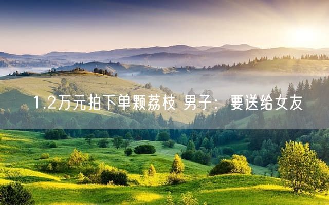 1.2万元拍下单颗荔枝 男子：要送给女友