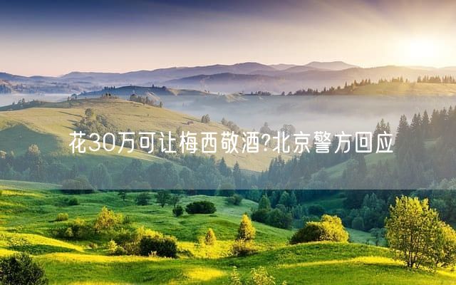 花30万可让梅西敬酒?北京警方回应