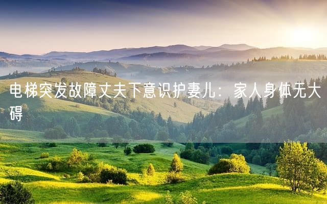 电梯突发故障丈夫下意识护妻儿：家人身体无大碍