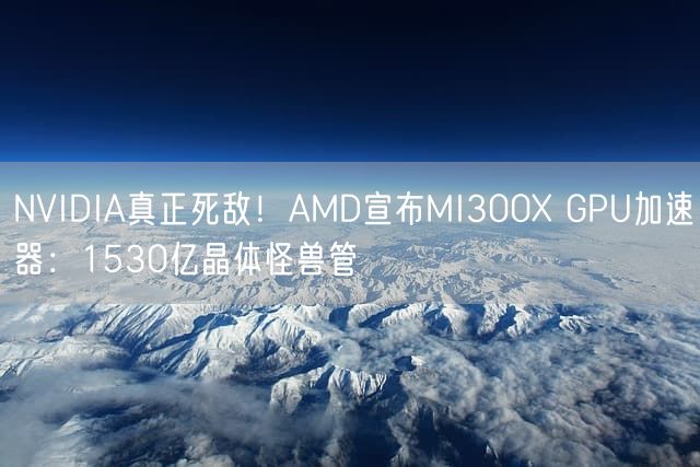 NVIDIA真正死敌！AMD宣布MI300X GPU加速器：1530亿晶体怪兽管